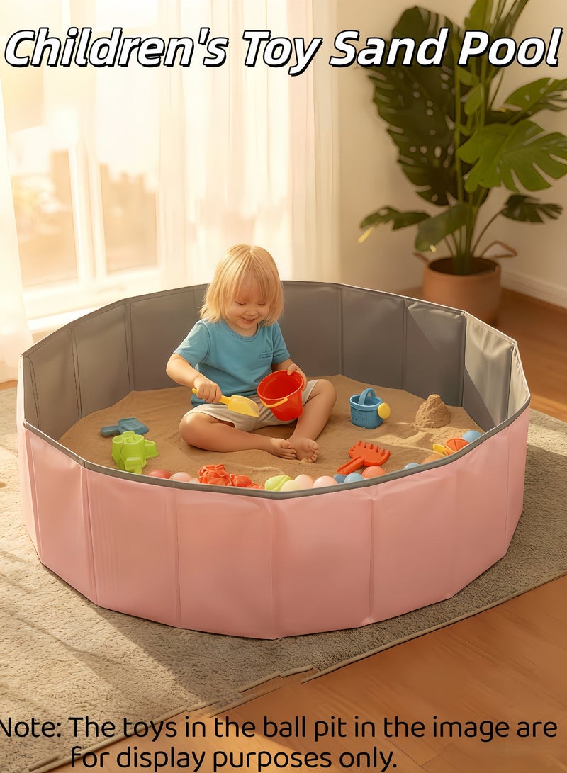 EzzySo Baby Toy Ball Pit,Children's Toy Ball Pit with Storage Bag,Round Kids' Ball Pit,Double Oxford Cloth Ball Pit,Indoor and Outdoor Game Kids Play Ball Pool,Folding Portable Ball Pool,Sandbox Pool,sand pool home folding fence,indoor play sand digging toolBaby Ball Pool,Swimming Pool,Portable Bathtub,Pet Dog Bath Pool,for Outdoor Indoor,for Baby/Toddlers (Balls Not Included) - Image 1
